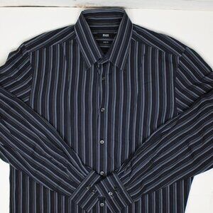 Hugo Boss Slim Fit Striped‎ Button Down Shirt XL